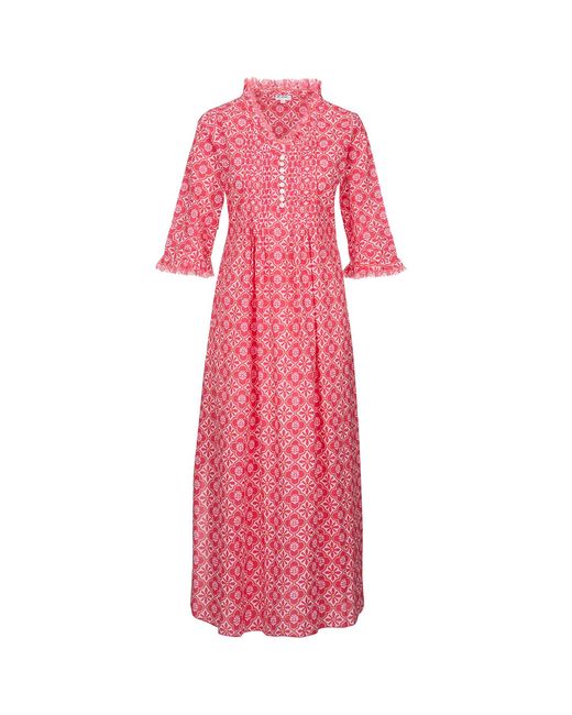 At Last Pink Cotton Annabel Maxi Dress
