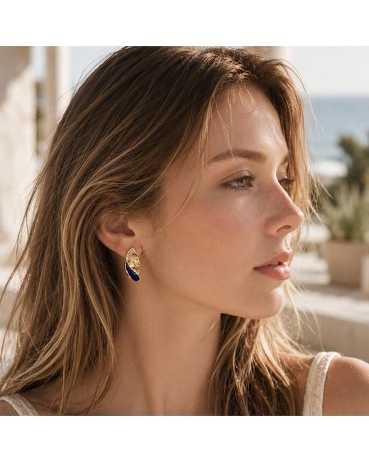 Rare Matters Jewelry Blue Lapis Lazuli Stud Earrings