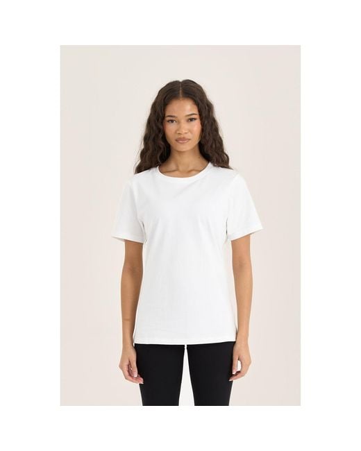 Loom Archives White Day Core 100% Cotton Slim Fit Tee