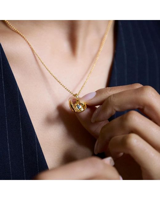Dinny Hall Metallic Button Locket Necklace