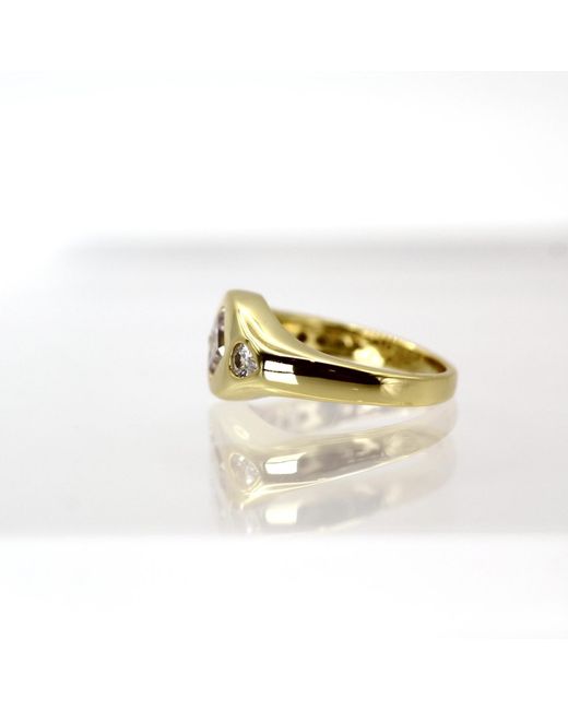 VicStoneNYC Fine Jewelry Metallic Three Stone Chunky Ring