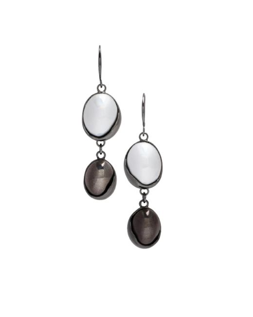 Saachi Multicolor Colored Glass Orbs Duo Dangle Earrings
