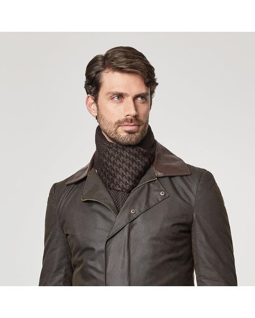 SEREN LONDON Brown Classic Scarf for men