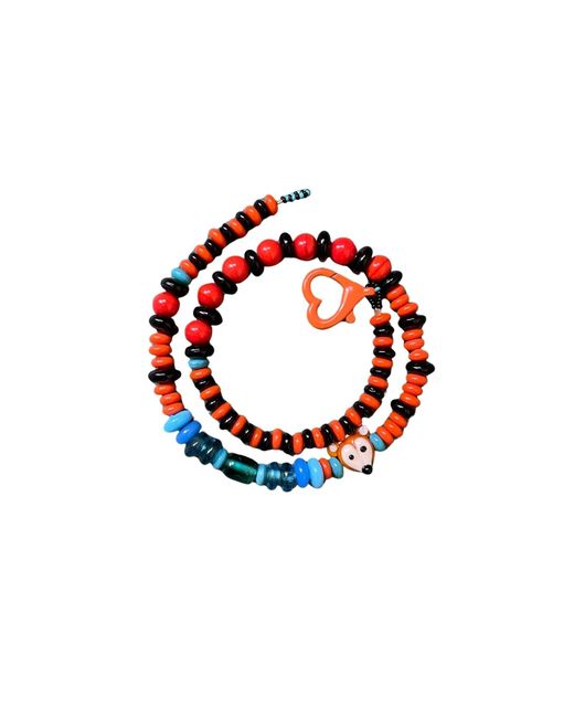 Desert Lobby Red Foxy – Playful & Glass Necklace With Handmade Murano Fox Charm