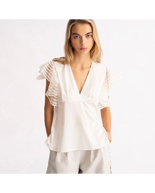 Emma Wallace White Fei Top
