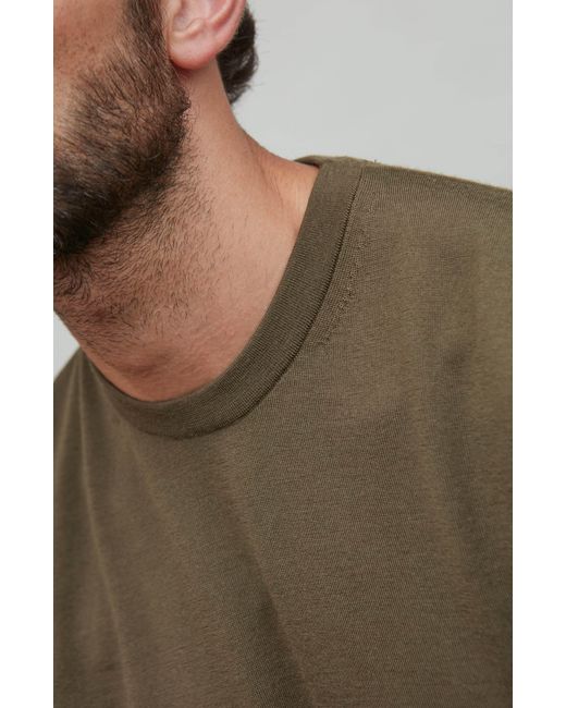 Paul James Knitwear Green Superfine Merino Wool Ilario Knitted T-Shirt for men