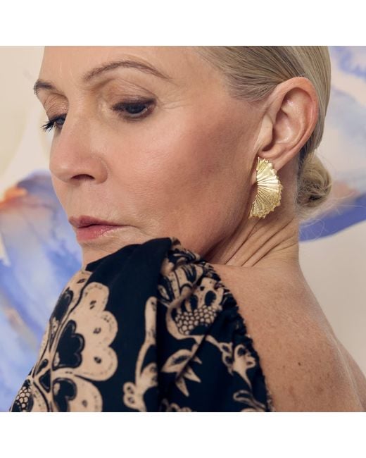 Lavani Jewels Metallic Goldplated Wings Earrings