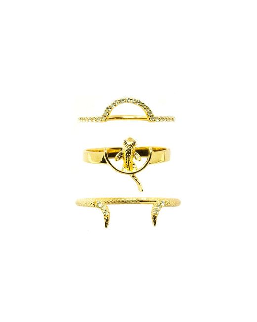 NASI SILVER Metallic Neshama Fish Ring