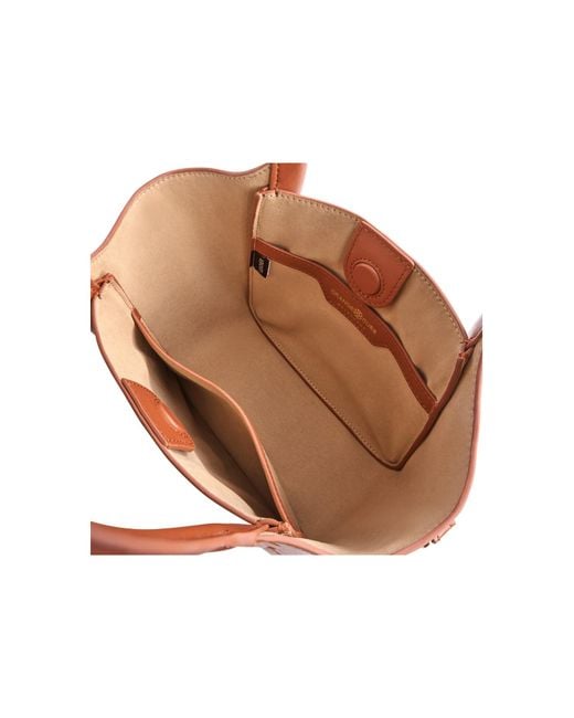 Orange Cube Brown Square Stitch Basket Bag