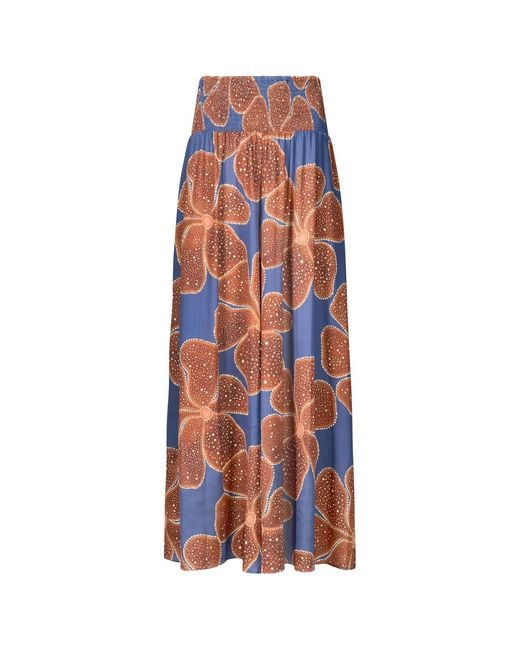 Traffic People Orange Full Bloom And Floral Aurora Wide Leg Trousers