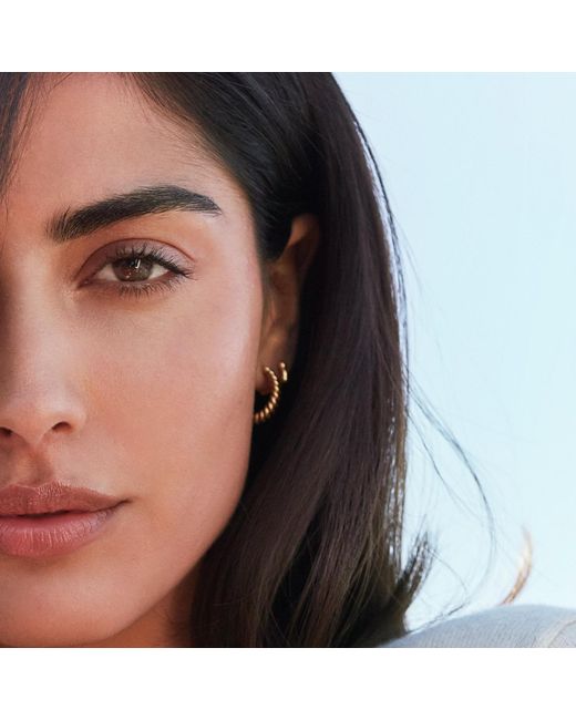Lily & Roo Metallic Molten Huggie Hoop Earrings