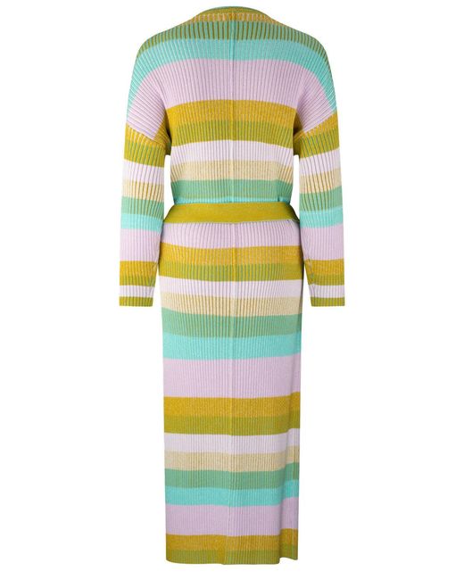 Dref Yellow Eclair Maxi Knit Cardi