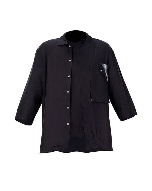 Smart and Joy Blue Pocket Flap Game Shirt for men