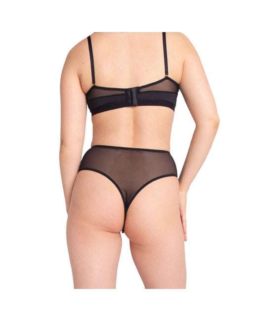 Zelf Intimates Black Stella High Waist Panty Recycled