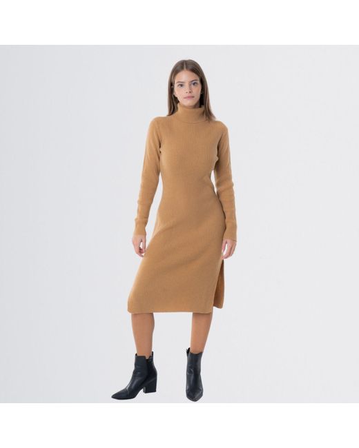 Altramoda Redressing the World Brown Turtleneck Dress