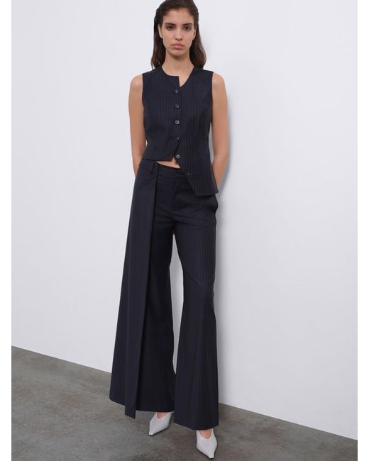 Sélone Blue Noira Asymmetric Tie Vest
