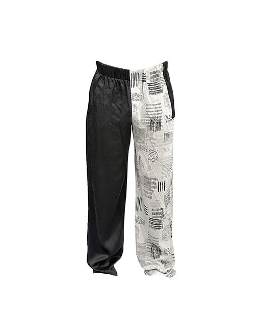 Maison Bogomil Black Two-Colored Pants for men