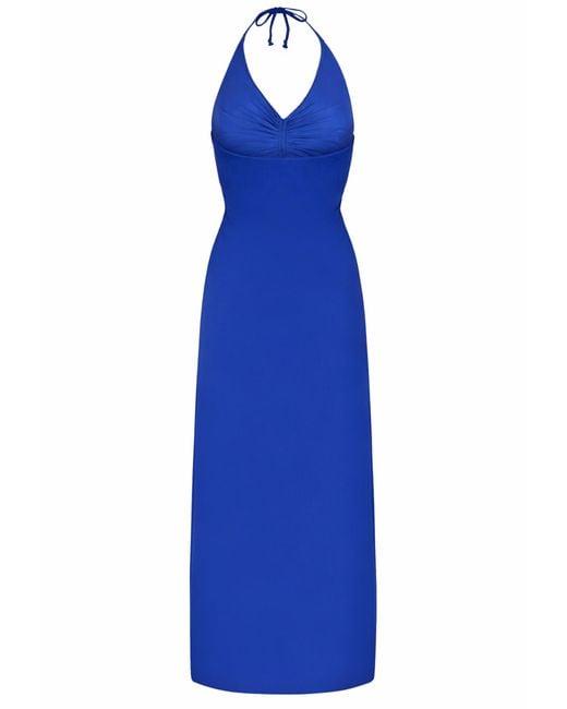 Chic by Lirette Blue Halter Dress Natural