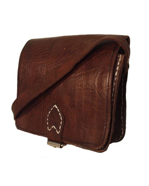 Berber Leather Brown The Temara Square Saddle Bag
