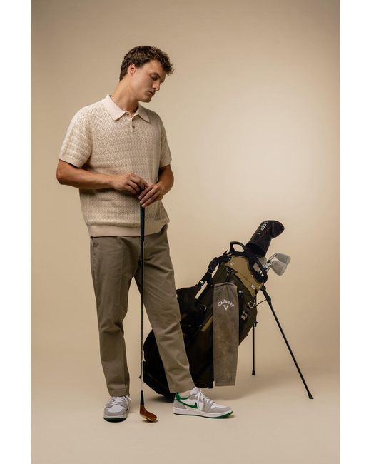 FELLA SWIM Multicolor Neutrals Lionel Creme Knitted Polo for men