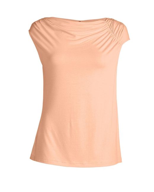 Conquista Pink Sleeveless Asymmetrical Top