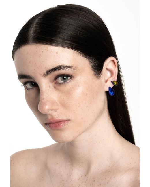 Lavani Jewels Blue Kusanagi Drop Earrings