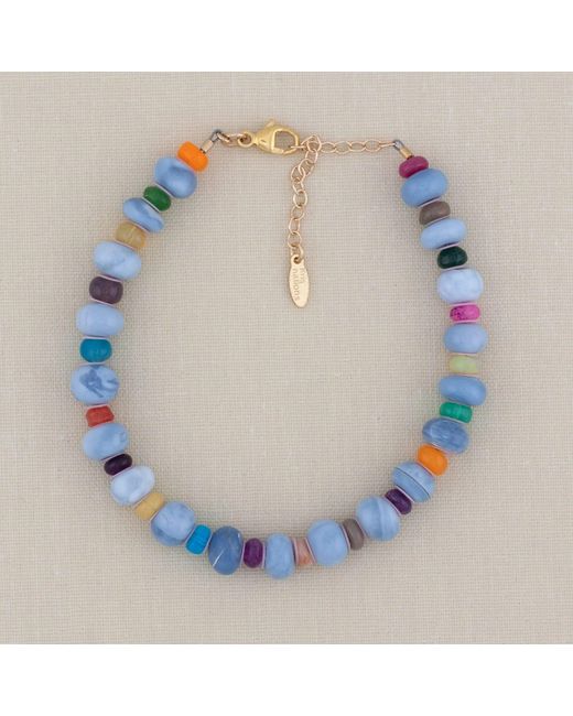 Kris Nations Blue Oregon Opal & African Opal Beaded Bracelet