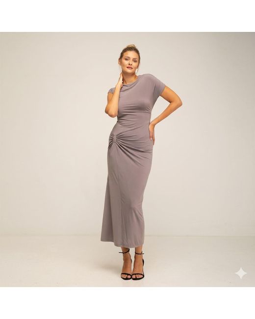 Tantra Spain Sl Purple Long Dress With Draped Detail