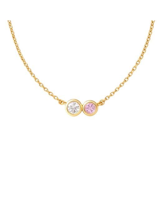Lily Flo Jewellery Metallic Aurora Diamond And Sapphire Necklace