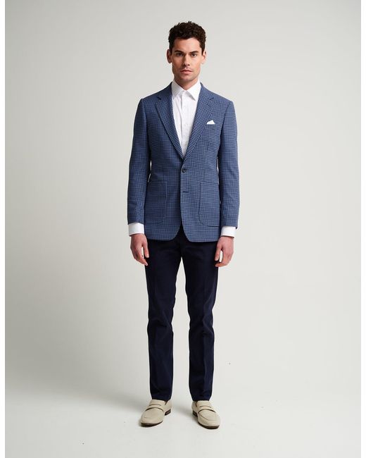 Gresham Blake Blue Gingham Jacket for men