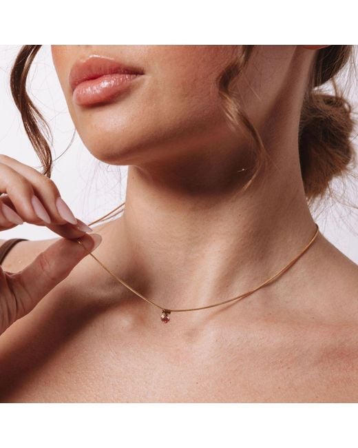 SET & STONES Metallic Ellie Birthstone Necklace- May