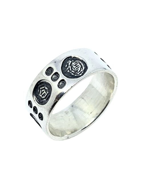 Tg-Jewellery by Tamara Gervasio Metallic Dots Circle Sterling Band Ring for men
