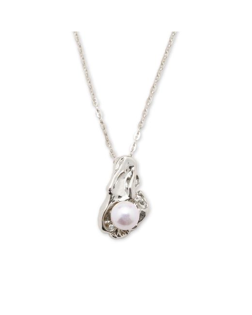 Classicharms Metallic Nyla Molten Freshwater Pearl Pendant Necklace