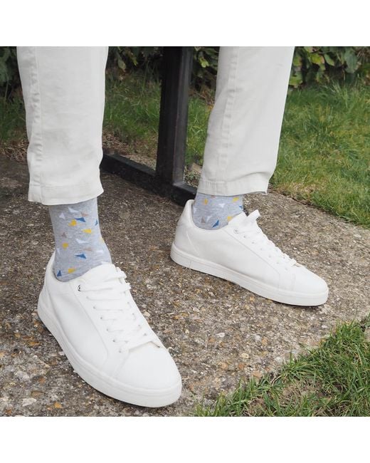 Peper Harow - Made in England Blue Trilateral & Elements Socks – Bundle for men