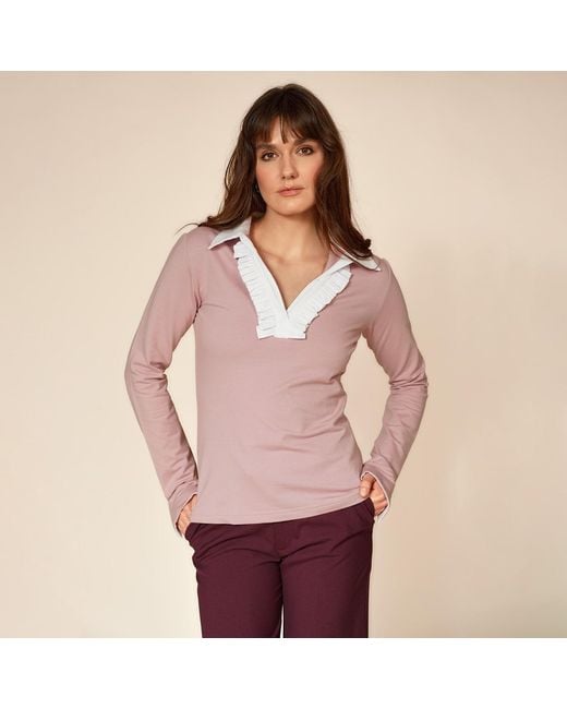 Gunda Hafner Ltd Pink Light Cotton Jersey Polo Shirt
