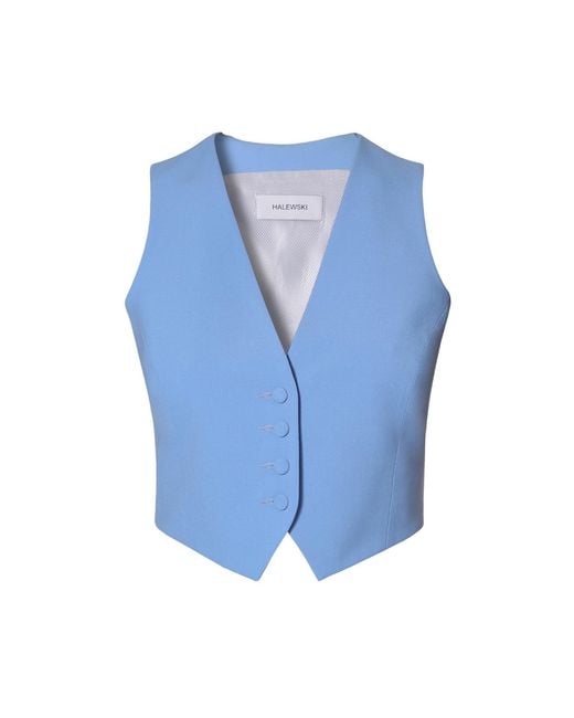 AGGI by HALEWSKI Blue Sylvia Suit Vest