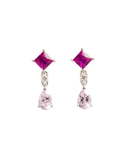 Juvetti Purple Ori Earrings Sapphire & Diamond