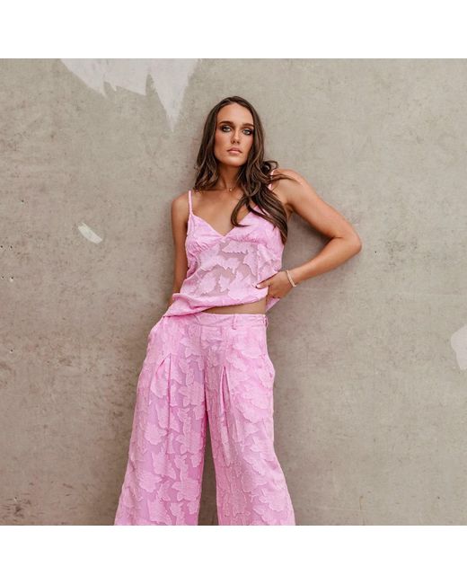 Why Mary Pink Culotte Palazzo Pants