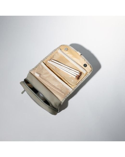Pop Ups Brand White Toiletry Bag Taupe