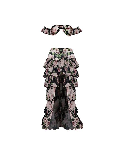 Nur Karaata Black Bloom Marigold Set