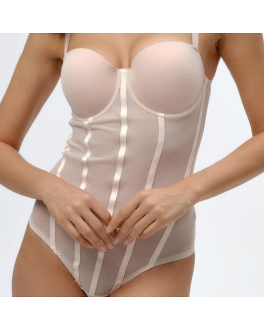 Daily Underwear White Bodysuit Vintage Peony