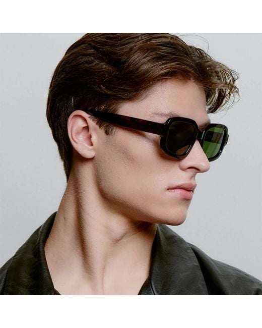 A.Kjærbede Green Pluto Sunglasses Demi Tortoise