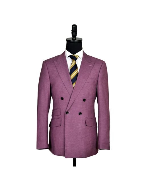 DAVID WEJ Purple Aldo Double Breasted Suit for men