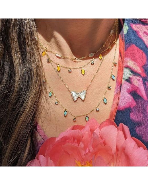 KAMARIA Metallic Mini Butterfly Necklace
