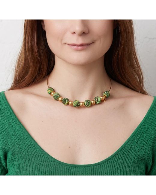 Iliana Arrazola Metallic Magical Ball Necklace