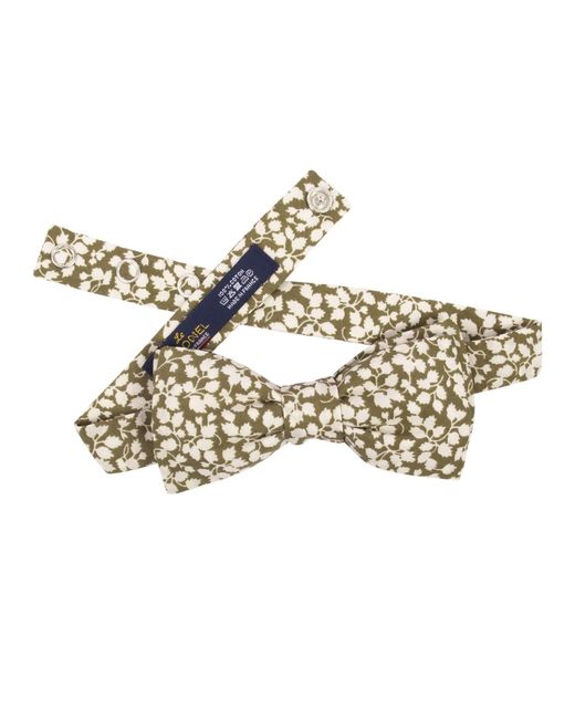 LE COLONEL Brown Khaki Liberty Glenjade Bow Tie for men