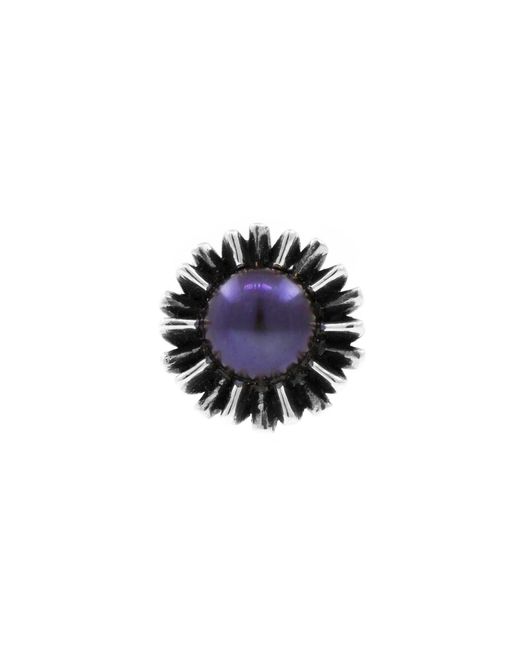 Lee Renee Blue Dahlia Bud Pearl Lapel Pin/Tie Pin for men