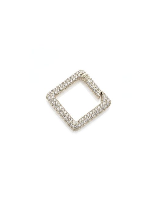 Jaredjamin Metallic Pavé Square Clicker Clasp