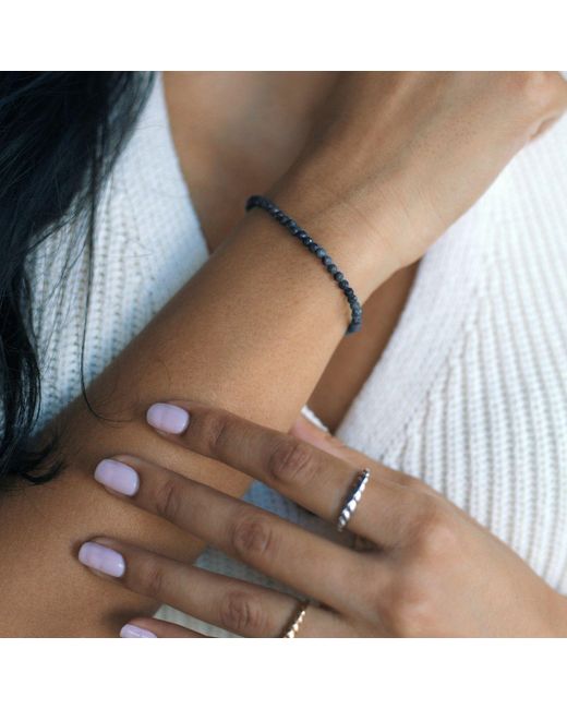 Herself Collections Metallic 14K Solid Sapphire Bracelet