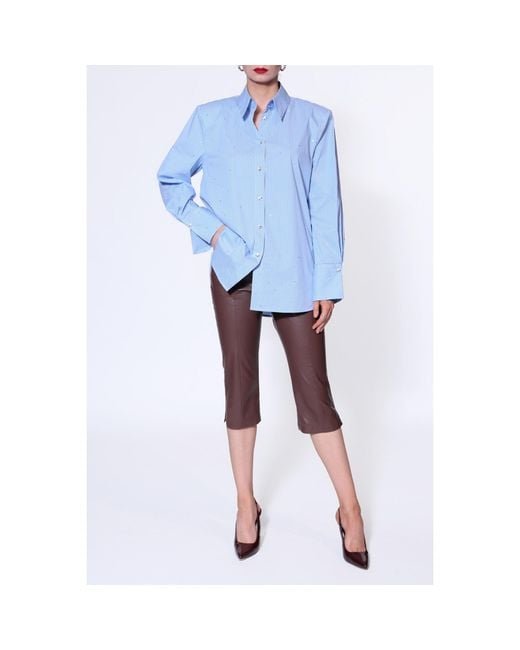 AGGI by HALEWSKI Blue Irma Light Oversized Shirt With Jest
